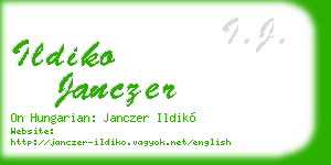 ildiko janczer business card